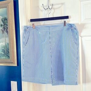 NWOT Men’s Strong Boalt Blue & White Pinstriped Hybrid Shorts Size 38